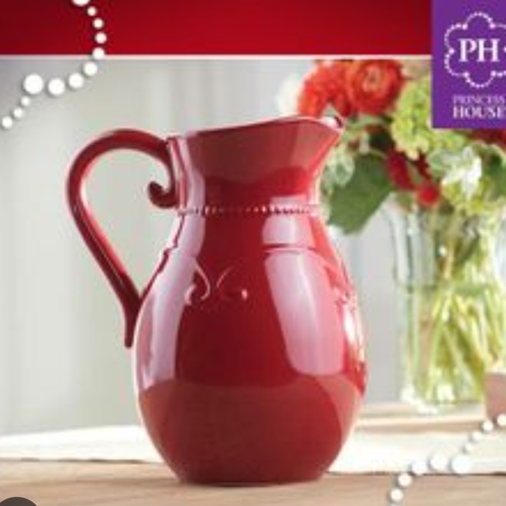 Red Ceramic Pitcher